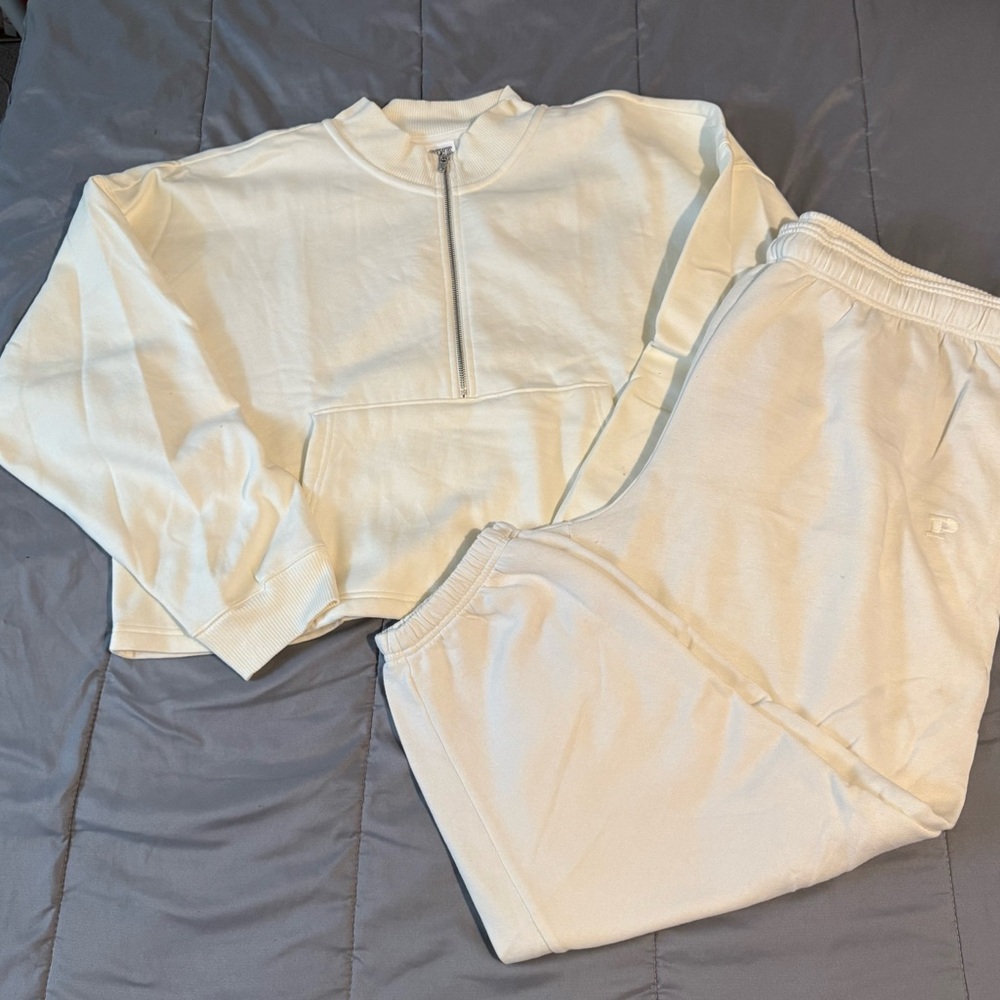 PINK Victoria's Secret Cream Sweatshirt & Hoodie Set